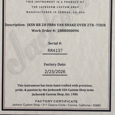 Used 2026 Jackson Custom Shop Special Edition Rhoads Heavy Relic Vanilla Shake over 2 Tone Burst image 10