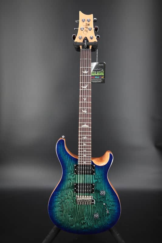 PRS SE 1 OF 1000 LIMITED EDITION EXOTIC CUSTOM 24 - BURLED ASH LAKE BLUE image 1
