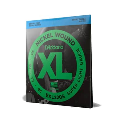 D'Addario EXL220S Super Light Short Scale Bass Strings - 40-95 - Short Scale image 3