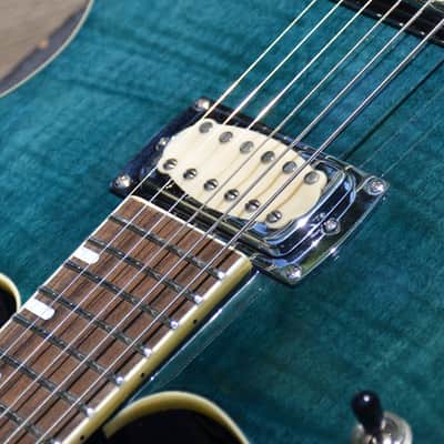 First Act Delia Semi-hollow body guitar - Model CE540 - Blue Green image 4