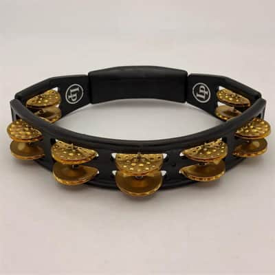 Used LP Cyclops Hand-Held Dimpled Jingle Tambourine Brass/Black - Very Good image 4