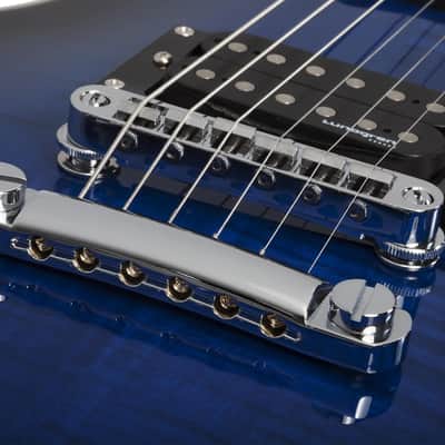 Schecter Solo-II Supreme See-Thru Blue Burst image 9