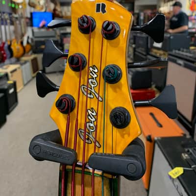 Roscoe 6-String Fretless "Jon Jon" Signature Rasta Bass image 5