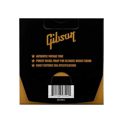Gibson SEG-HVR9 Vintage Reissue Nickel Wound Steel Electric Guitar Strings - Ultra Light (.009-.042) image 2