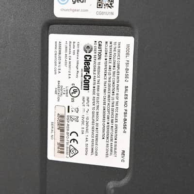 Clear-Com FSII-BASE-2 FreeSpeak Digital Wireless Intercom Base Station CG01U1N image 11