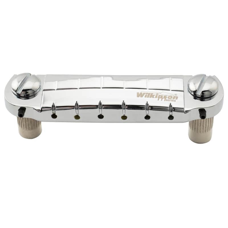 Wilkinson 52mm (2-3/64")String Spacing Pre-Set Wraparound Bridge Chrome image 1