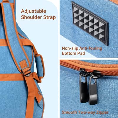 Acoustic Guitar Gig Bag 0.35inch Padded Guitar Bag Soft Denim Guitar Case with Three Large Storage Pockets Guitar Case Cover for 40 41 42 Inch Guitars image 2