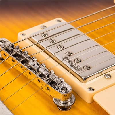 Vintage V100 ICON Electric Guitar ~ Distressed Tobacco Sunburst (V100MRTSB) image 13
