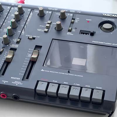Serviced TASCAM Portastudio 414 4-Track Cassette Recorder 1990s - With New Power Supply and vintage tape image 4