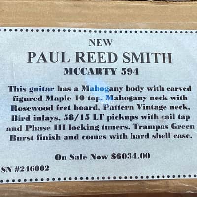 Paul Reed Smith McCarty 594 Electric Guitar 10 ten top image 17