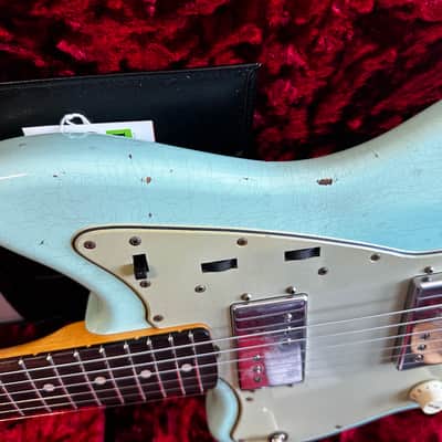 Fender Custom Shop Dealer Select '61 Jazzmaster Wide Range Relic Left-Handed 2022 - Surf Green image 7