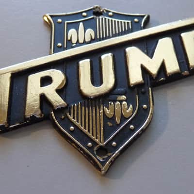 "Trump" Headstock Badge/Emblem/Logo Vintage Japan 1960's Gold / Black N.O.S. image 6