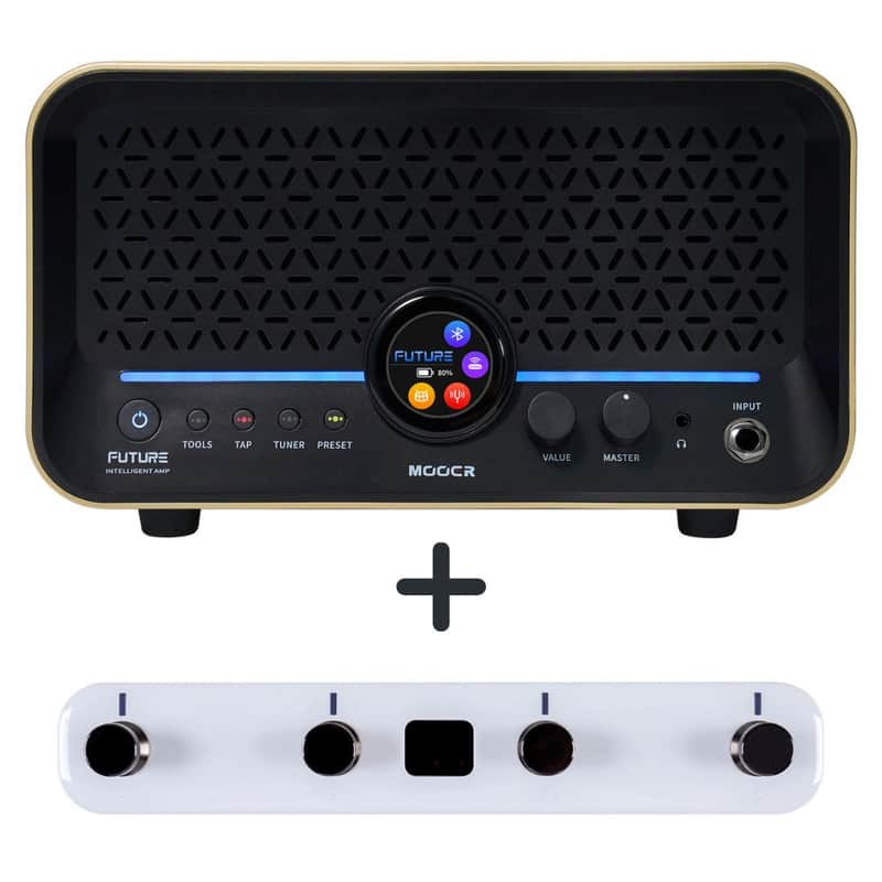MOOER F15i Li Amp-Gold / + White F4 Wireless Footswitch & Strap Included *Ships Today* image 1
