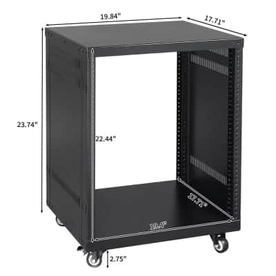 12U AV Rack Stand | 12 Space Component DJ Rack Cabinet | 19" DJ Rack Case image 3