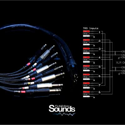 Waves Sounds TRS In 8 CH - XLR Out Summing Cable 2019 Black & Silver image 1