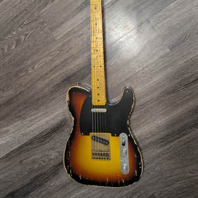 MJT Partscaster Telecaster Relic - 3-Tone Sunburst image 2