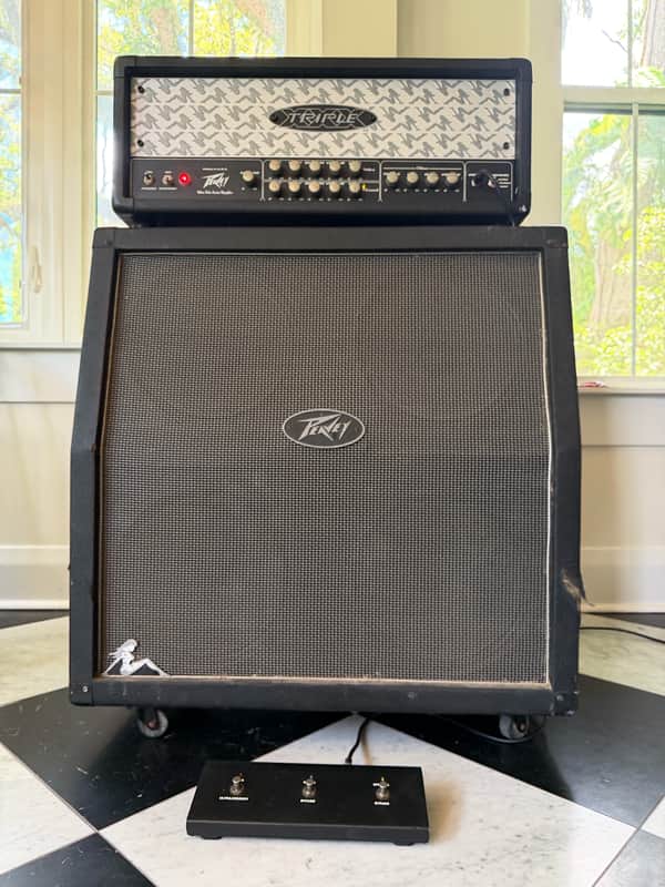 Peavey Triple XXX Head & 412 Slant Half Stack w/ Footswitch image 1