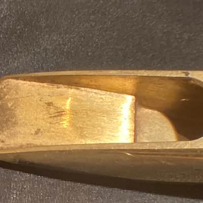 Used Selmer USA Long Neck Metal Tenor Sax 7 Star Mouthpiece; leather ligature and cap image 10