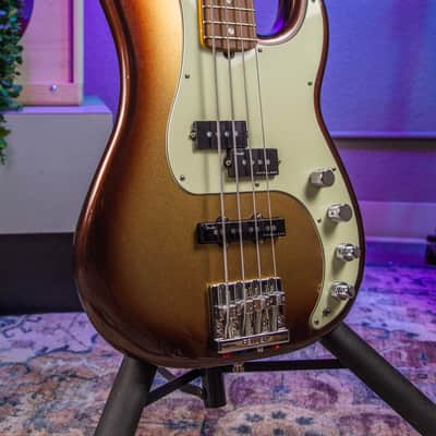 Fender American Ultra Precision Bass with Rosewood Fretboard 2023 - Mocha Burst image 9