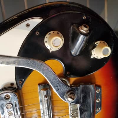 Teisco Del Rey K-ET-200 1960's Sunburst Vintage Electric Guitar w/ Gig Bag image 7