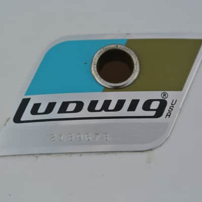 SUPER CLEAN! 1970's LUDWIG (Chicago) 16" CLASSIC WHITE CORTEX FLOOR TOM! RM112 image 8