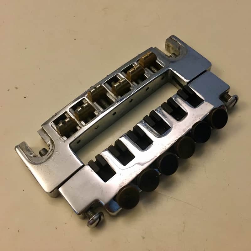 Schaller Wraparound bridge/ tailpiece for gibson Sg, les paul, firebird, etc. Original vintage  Chrome image 1