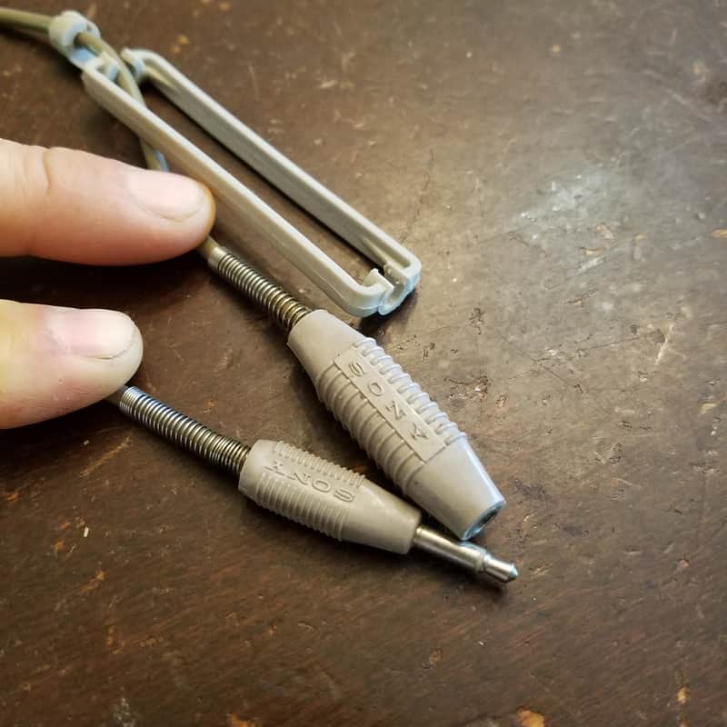 1970s Sony 16′ vintage mono headphone aux signal extension cab…