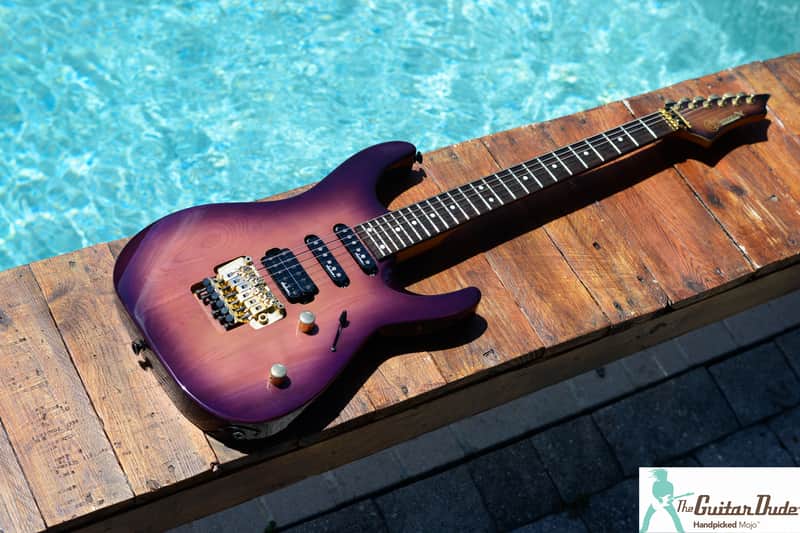 1992 Charvel Jackson CDS-075-SSH STVB (See Through Violet Blue