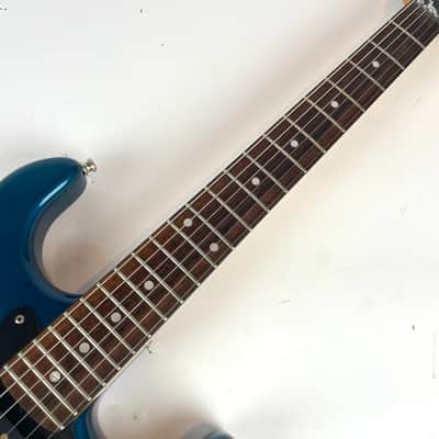 Kramer  Focus 1980s - Aged Blue H/S/S with splitter, Rosewood board Original Floyd Rose , clean and original, , and original HScase image 5