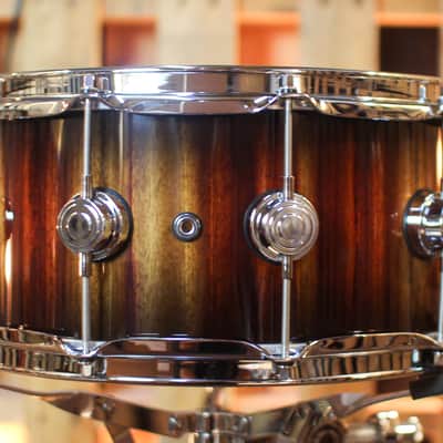 DW 6.5x14 Collector's Maple Purplecore Candy Black Burst over Candy Stripe Padauk Snare Drum - SO#1444622 image 3