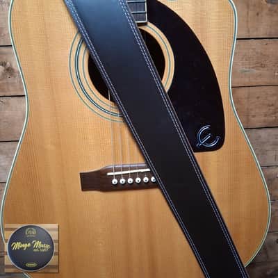 Levy's Pull-up Leather "Like Butter" 2.5" Guitar Strap, dark brown M17BDS-DBR image 2