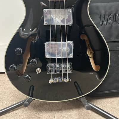 Warwick RockBass Star Bass Semi Hollow 4 String Left-handed Bass Guitar 2025 - Solid Black High Polish image 2