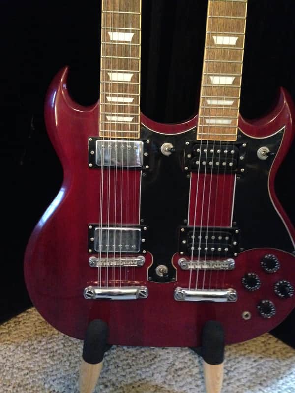 Samick Artist Series Double Neck 2000 Cherry | Reverb