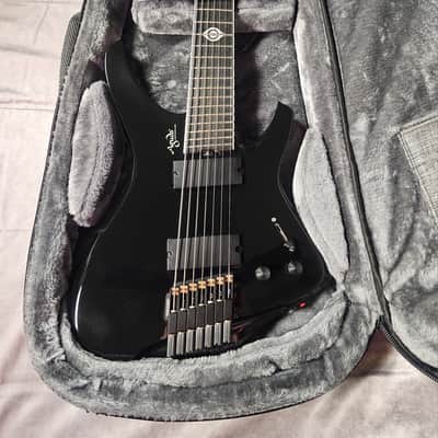 Aguda Black Hole Limited Run 7 String Multiscale 2024 - Gloss Black Headless Guitar image 10
