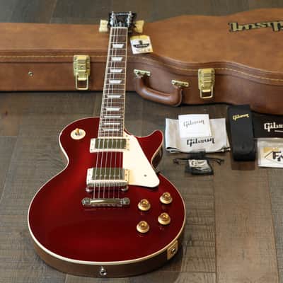 2022 Gibson Les Paul Standard 50’s Plain Top Electric Guitar Sparkling Burgundy + OHSC