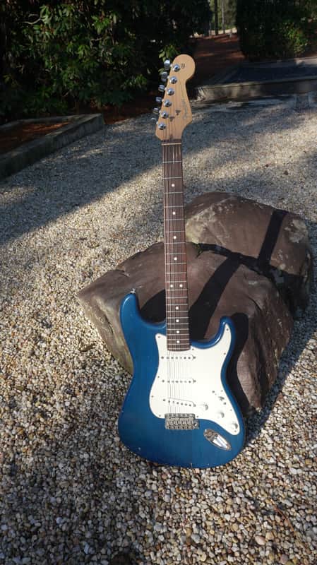 Fender Highway One Cory Wong (original!) Stratocaster with Rosewood Fretboard 2002 - 2005 - Sapphire Blue Transparent