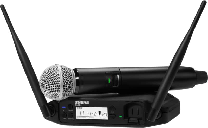 Shure GLXD24+/SM58 Handheld Wireless Microphone System, Z3 Band image 1