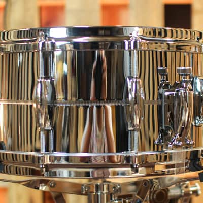 Gretsch 6.5x14 USA Custom Chrome Over Brass Snare Drum - G4164 image 3