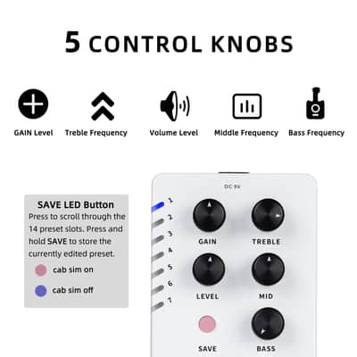 Mooer Preamp Pedal Guitar Effects Pedal with 14 Preamp Models 3 Global Cabinet Simulation Files (X2)  (Price includes the import duty for US buyer) image 3