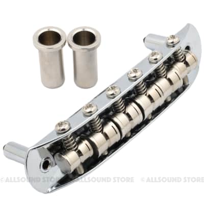 Steel Mustang® Bridge w/ Large Saddles fits Fender Jaguar® Jazzmaster® Squier Bass VI - CHROME image 1
