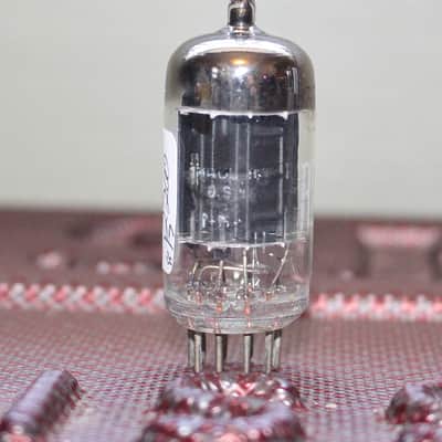 RCA 5963 12AU7 TIGHT BALANCE BLACK PLATE SQUARE GETTER TEST NOS VINTAGE 1950'S image 2