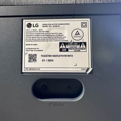 LG SPQ8-W Wireless Active Subwoofer FOR S80QY S90QY SC9S Soundbar image 7