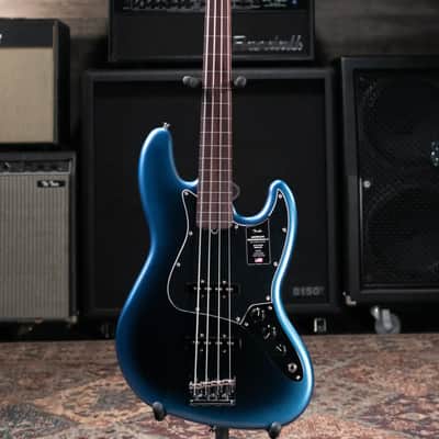 Fender American Professional II Jazz Bass Fretless - Dark Night with Hardshell Case image 3