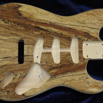 Spalted Maple Top / 40yr Aged Pine Strat body - Standard - 3lbs 4oz #3673  USA IMPORT CHARGES INCLUDED image 2