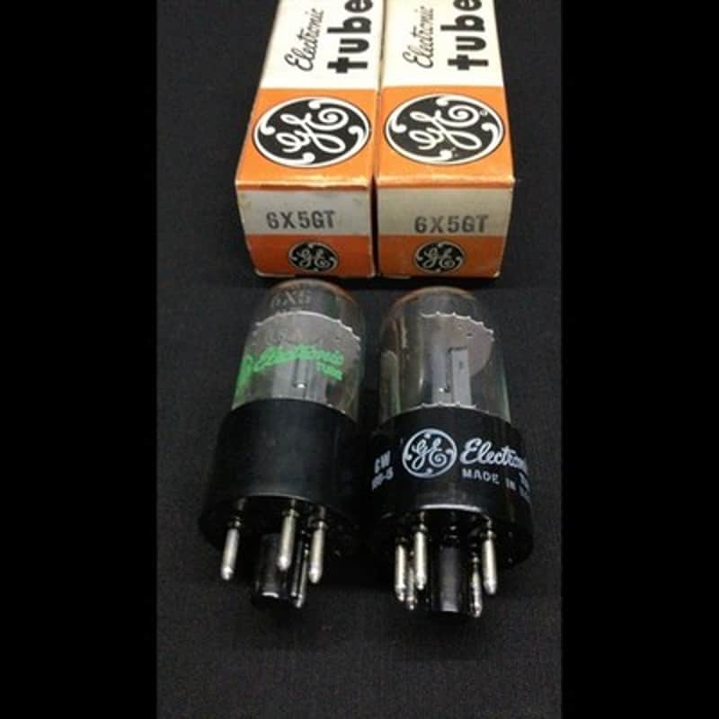NOS PAIR GE 6X5GT Rectifier Radio Audio Vacuum Tubes Vintage Tested F.9677 image 1