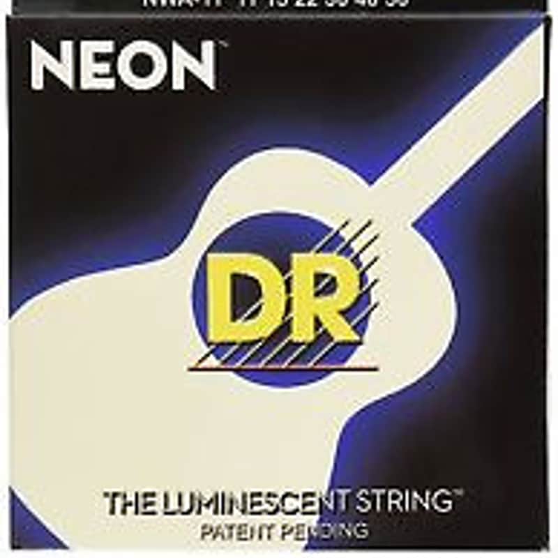 DR DR Neon NWA-11 white coated acoustic guitar strings 11-50 …