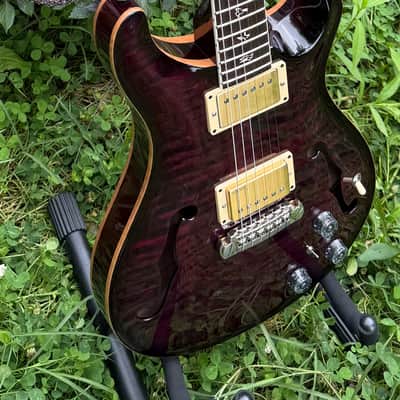 PRS 25th Anniversary Hollowbody II 10 Top Piezo in Purple Iris with Anniversary Case image 3