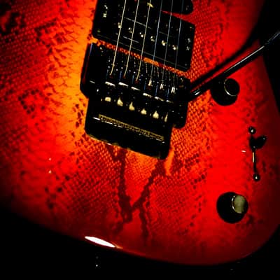 LAG ROCKLINE "Snake" 1990 Snakeskin. Handmade in France. Superstrat. Cool & Unique. image 19