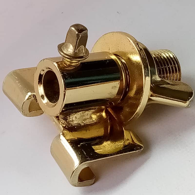Worldmax DSS 1+*GOLD*Floor Tom Drum Suspension Mount Leg Bracket 3/8" RIMS Style image 1