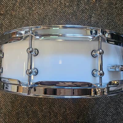 RL Drums White Acrylic 14"x 4" snare drum image 7